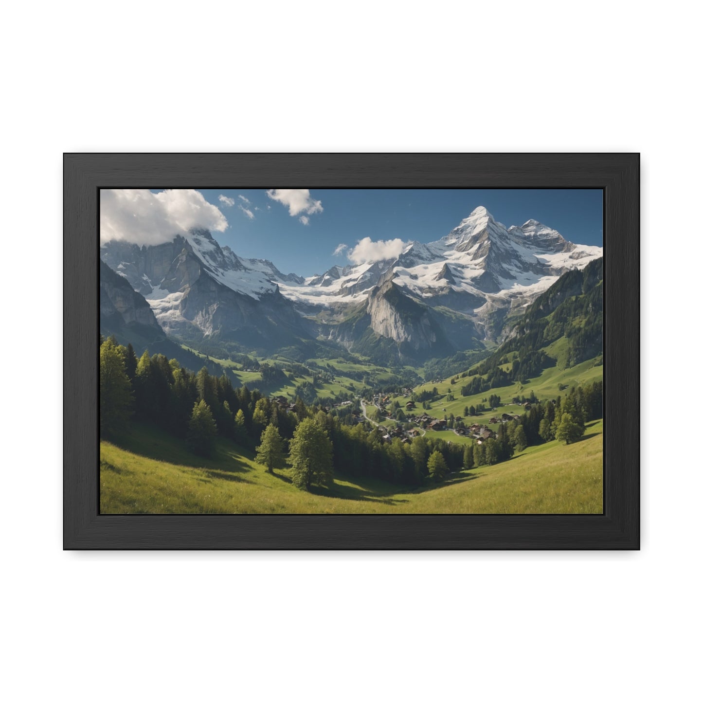 Swiss Serenity | Framed Mountain Landscape Poster