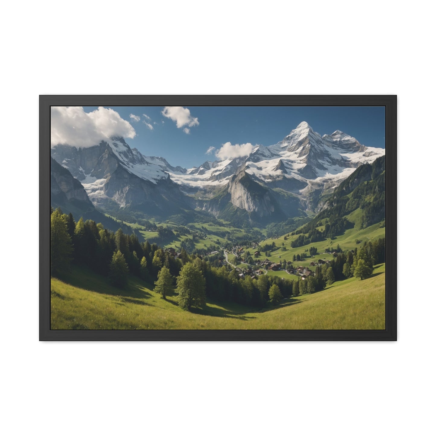 Swiss Serenity | Framed Mountain Landscape Poster
