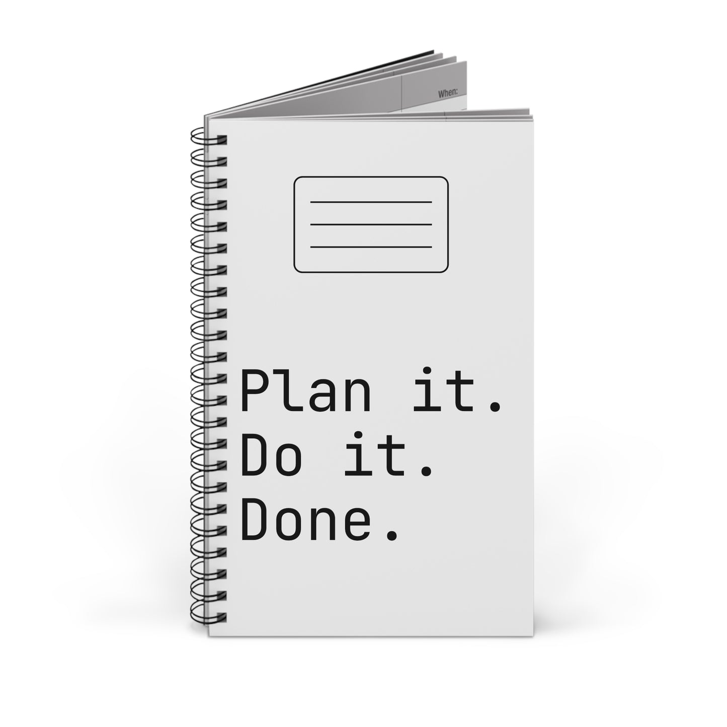 Plan It. Do It. Done.™ Task Notebook – A5 Spiral Planner for Work & Study