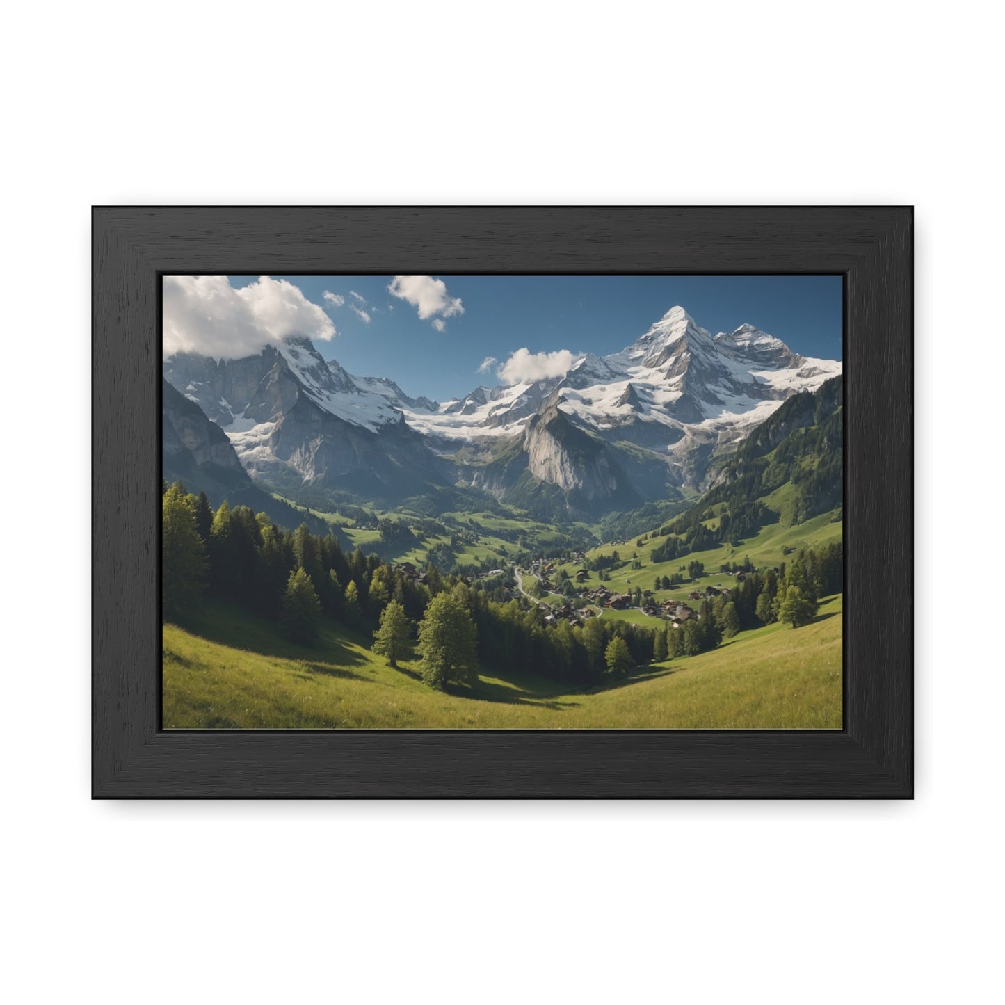 Swiss Serenity | Framed Mountain Landscape Poster