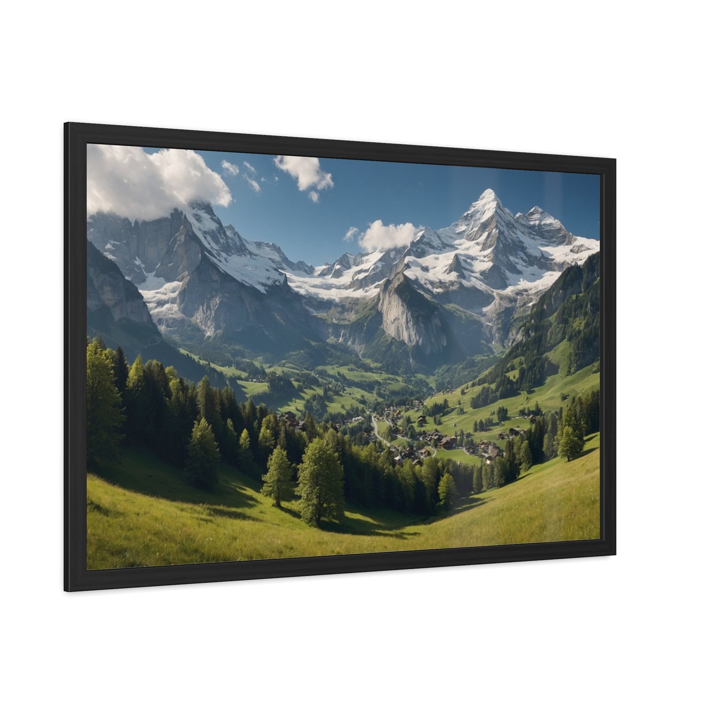 Swiss Serenity | Framed Mountain Landscape Poster