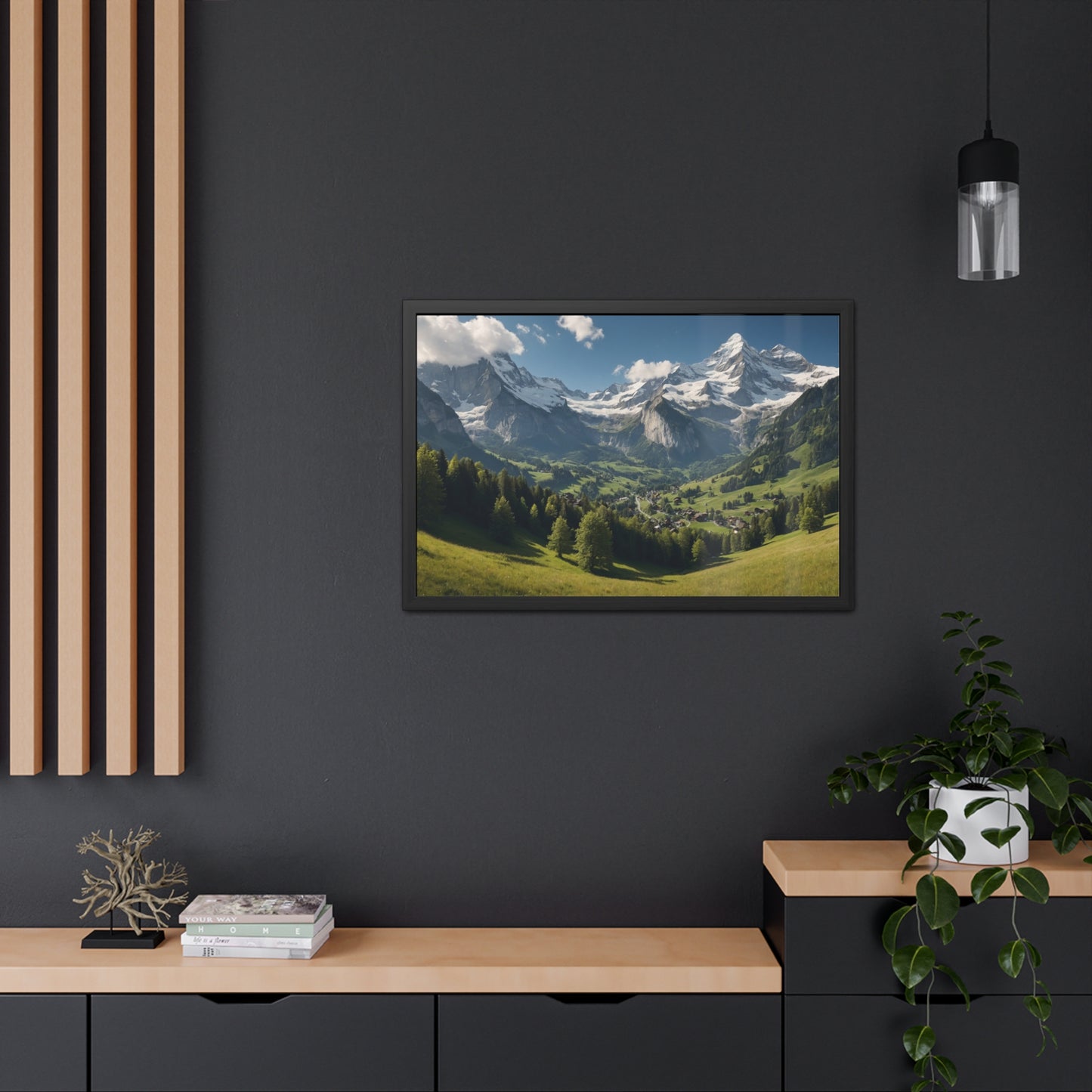 Swiss Serenity | Framed Mountain Landscape Poster