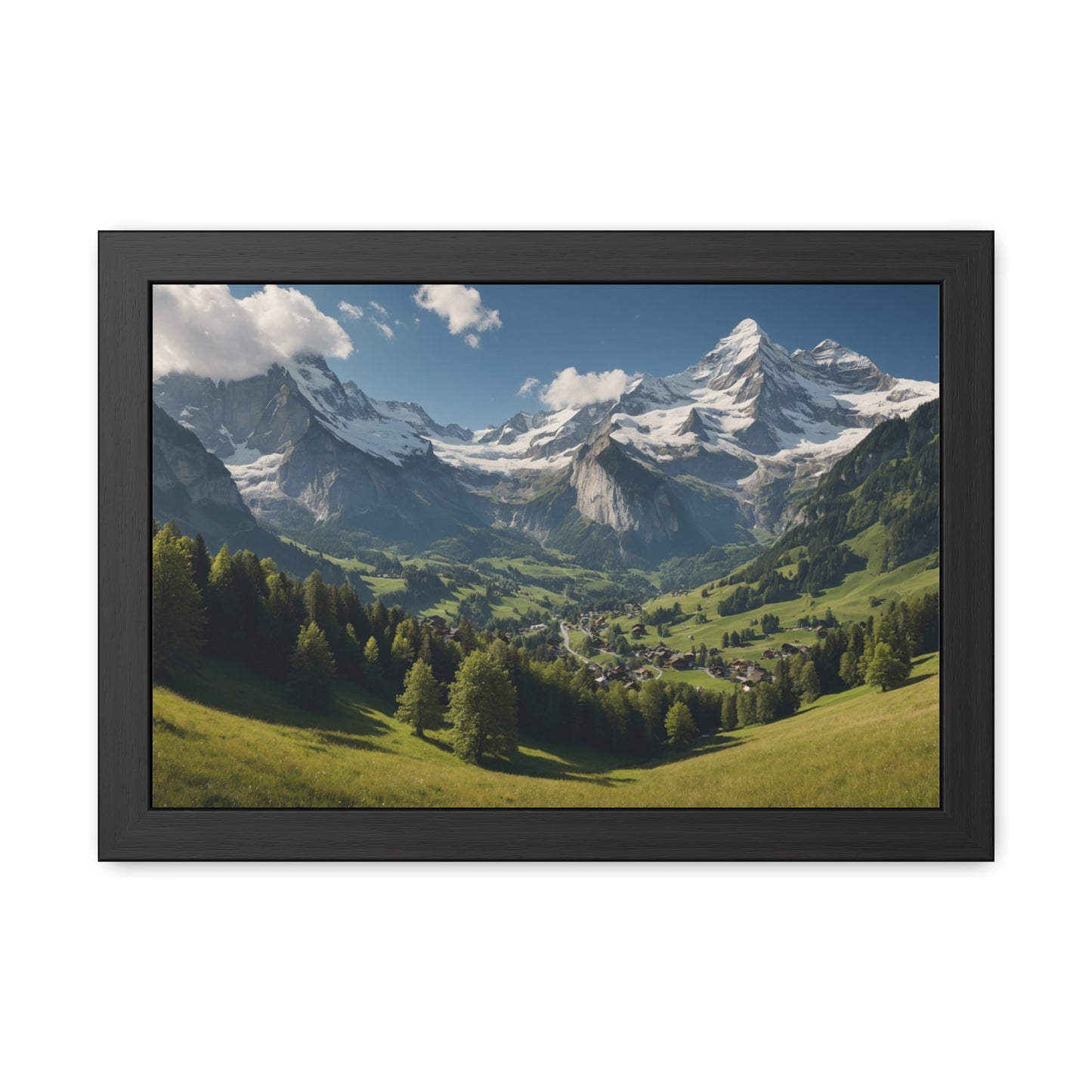 Swiss Serenity | Framed Mountain Landscape Poster