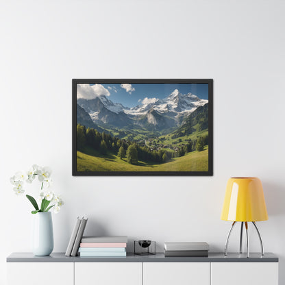 Swiss Serenity | Framed Mountain Landscape Poster