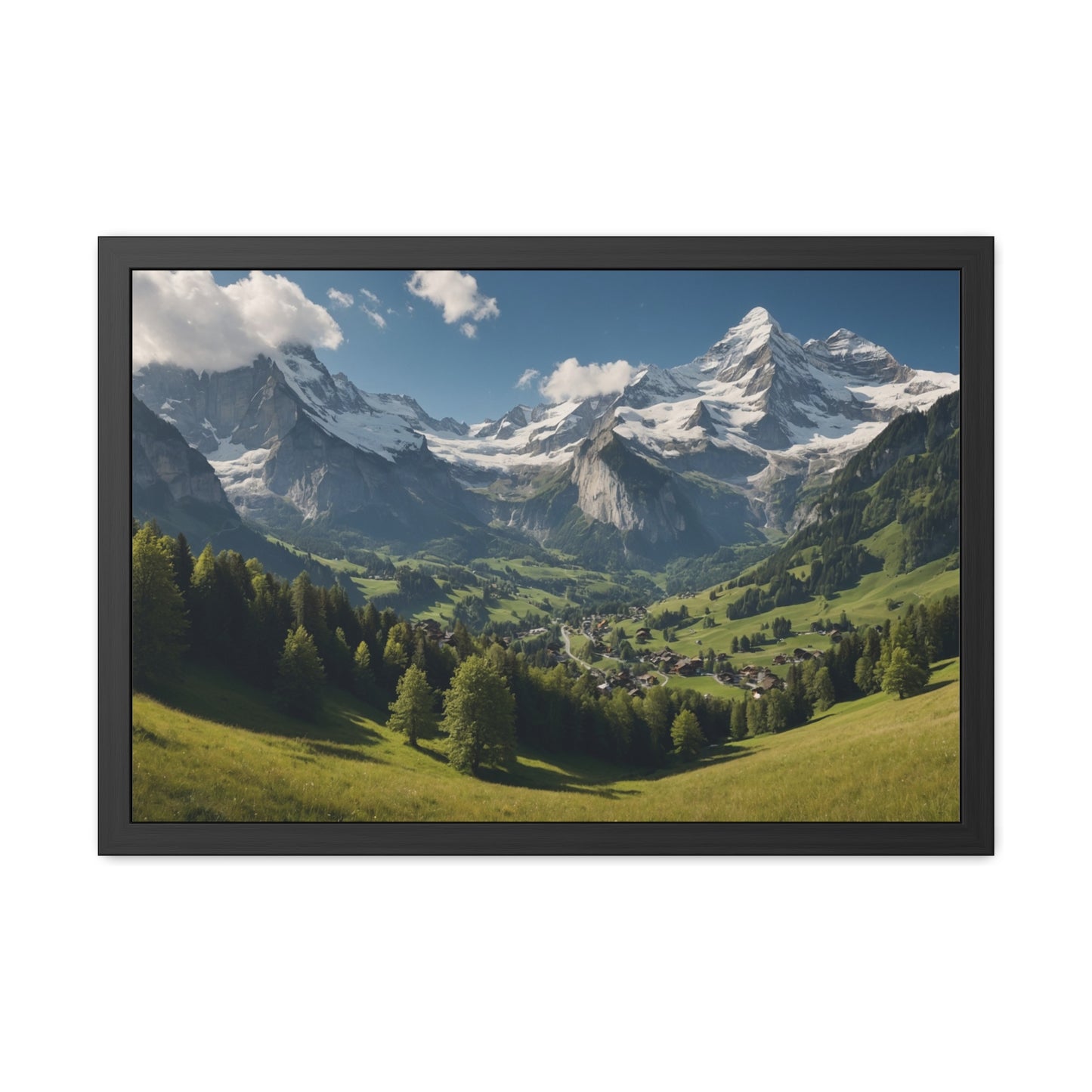 Swiss Serenity | Framed Mountain Landscape Poster
