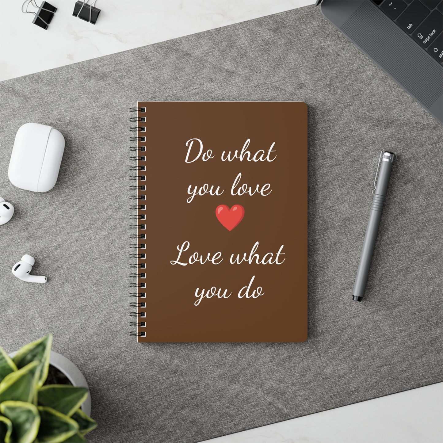 Do What You Love” Motivational Notebook – A5 Wirobound, Softcover Journal for Inspiration, Writing, and Creativity