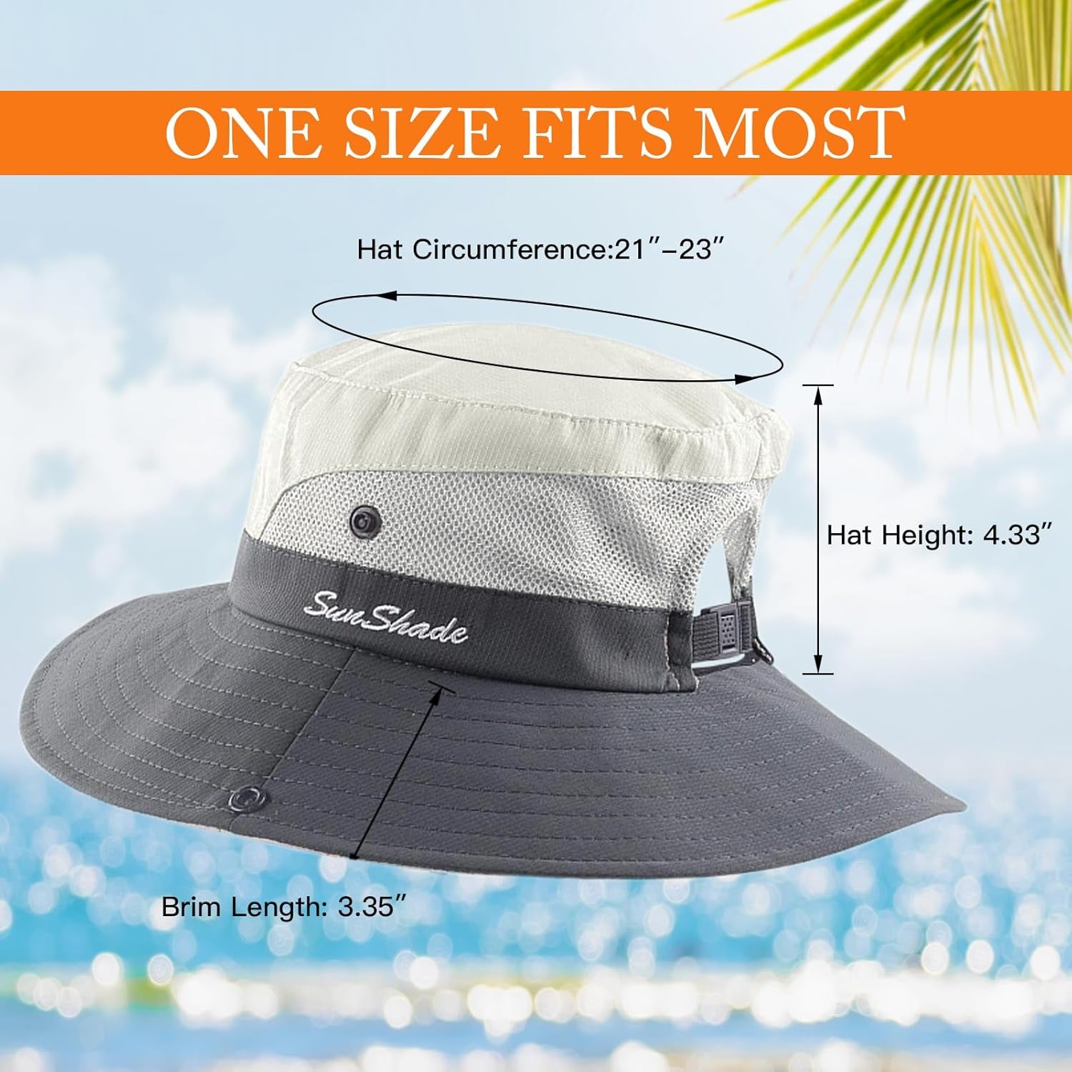 Sun Hats for Women Beach Hat Ponytail Hat Womens Sun Hat with UV Protection Wide Brim
