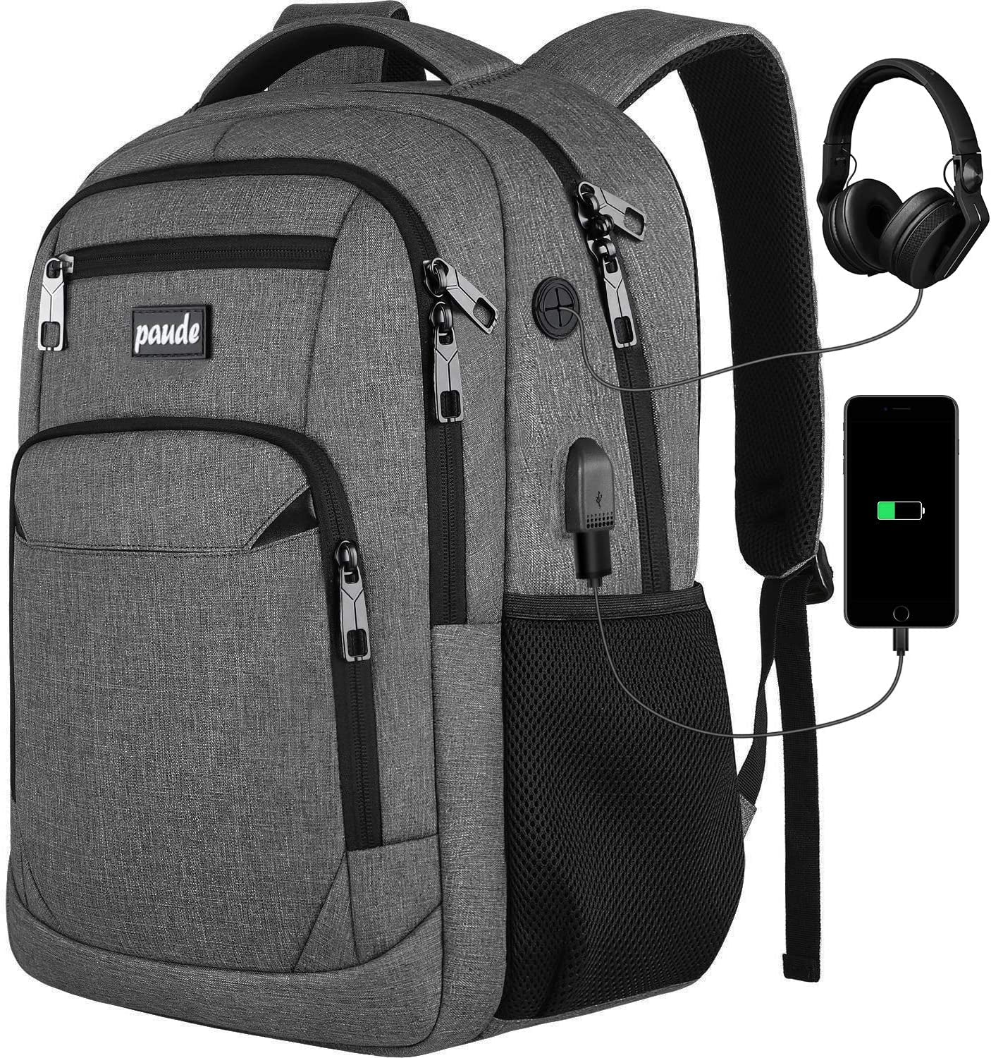 Travel Backpack for Men and Women,17.3 Inch School Backpack for Teens,Laptop Backpack with USB Charging Port for Business College Trip